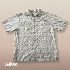 Tommy Bahama Men's Plaid Silk Blend Button-Up Shirt Size L